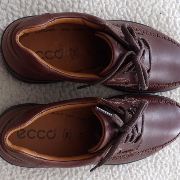 Ecco Seawalker NEW BROWN(Rust) Leather Oxford Shoes Size EU 41(US 7-7.5)